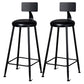 Scandinavian Matte Finish Velvet Counter Stool Footrest Home Barstool Gloss Black 2 Piece Set Clearhalo 'Bar Furniture' 'Bar Stools' 'bar_stools' 'furn' 'furn_bar_stools' 'Furniture' 'furniture_bar_stools' 'Kitchen & Dining Furniture' 4926551