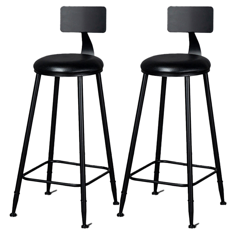 Scandinavian Matte Finish Velvet Counter Stool Footrest Home Barstool Gloss Black 2 Piece Set Clearhalo 'Bar Furniture' 'Bar Stools' 'bar_stools' 'furn' 'furn_bar_stools' 'Furniture' 'furniture_bar_stools' 'Kitchen & Dining Furniture' 4926551