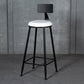 Scandinavian Matte Finish Velvet Counter Stool Footrest Home Barstool Black White 1 Piece Clearhalo 'Bar Furniture' 'Bar Stools' 'bar_stools' 'furn' 'furn_bar_stools' 'Furniture' 'furniture_bar_stools' 'Kitchen & Dining Furniture' 4926553