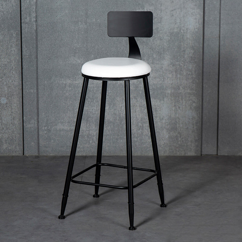 Scandinavian Matte Finish Velvet Counter Stool Footrest Home Barstool Black White 1 Piece Clearhalo 'Bar Furniture' 'Bar Stools' 'bar_stools' 'furn' 'furn_bar_stools' 'Furniture' 'furniture_bar_stools' 'Kitchen & Dining Furniture' 4926553