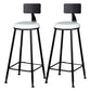 Scandinavian Matte Finish Velvet Counter Stool Footrest Home Barstool Black White 2 Piece Set Clearhalo 'Bar Furniture' 'Bar Stools' 'bar_stools' 'furn' 'furn_bar_stools' 'Furniture' 'furniture_bar_stools' 'Kitchen & Dining Furniture' 4926554