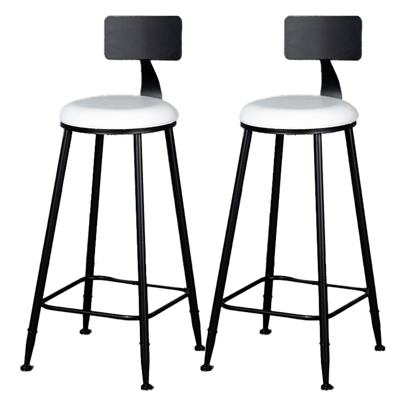 Scandinavian Matte Finish Velvet Counter Stool Footrest Home Barstool Black White 2 Piece Set Clearhalo 'Bar Furniture' 'Bar Stools' 'bar_stools' 'furn' 'furn_bar_stools' 'Furniture' 'furniture_bar_stools' 'Kitchen & Dining Furniture' 4926554