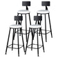 Scandinavian Matte Finish Velvet Counter Stool Footrest Home Barstool Black White 4 Piece Set Clearhalo 'Bar Furniture' 'Bar Stools' 'bar_stools' 'furn' 'furn_bar_stools' 'Furniture' 'furniture_bar_stools' 'Kitchen & Dining Furniture' 4926555