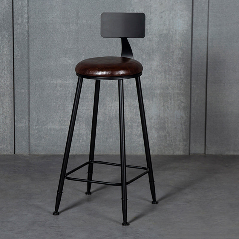 Scandinavian Matte Finish Velvet Counter Stool Footrest Home Barstool Black-Brown 1 Piece Clearhalo 'Bar Furniture' 'Bar Stools' 'bar_stools' 'furn' 'furn_bar_stools' 'Furniture' 'furniture_bar_stools' 'Kitchen & Dining Furniture' 4926556