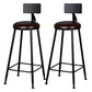Scandinavian Matte Finish Velvet Counter Stool Footrest Home Barstool Black-Brown 2 Piece Set Clearhalo 'Bar Furniture' 'Bar Stools' 'bar_stools' 'furn' 'furn_bar_stools' 'Furniture' 'furniture_bar_stools' 'Kitchen & Dining Furniture' 4926557