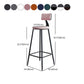 Scandinavian Matte Finish Velvet Counter Stool Footrest Home Barstool Clearhalo 'Bar Furniture' 'Bar Stools' 'bar_stools' 'furn' 'furn_bar_stools' 'Furniture' 'furniture_bar_stools' 'Kitchen & Dining Furniture' 4926559