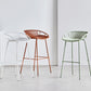 Contemporary Milk Tea Shop Footrest Stool Matte Finish Metal Barstool Clearhalo 'Bar Furniture' 'Bar Stools' 'bar_stools' 'furn' 'furn_bar_stools' 'Furniture' 'furniture_bar_stools' 'Kitchen & Dining Furniture' 4926561