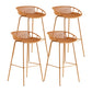 Contemporary Milk Tea Shop Footrest Stool Matte Finish Metal Barstool Ginger 4 Piece Set Counter Stool (23.5"H) Clearhalo 'Bar Furniture' 'Bar Stools' 'bar_stools' 'furn' 'furn_bar_stools' 'Furniture' 'furniture_bar_stools' 'Kitchen & Dining Furniture' 4926570