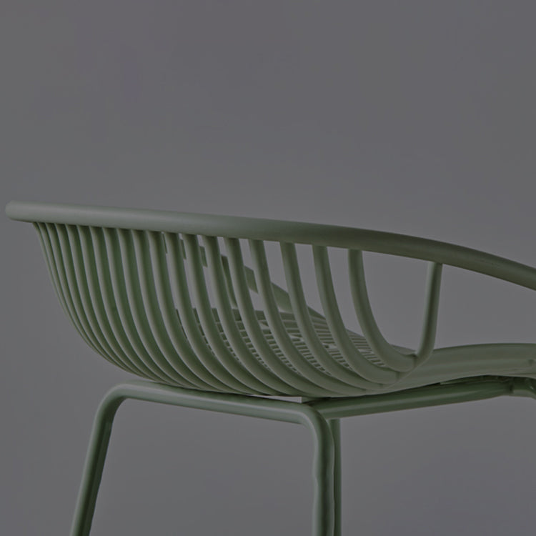 Contemporary Milk Tea Shop Footrest Stool Matte Finish Metal Barstool Clearhalo 'Bar Furniture' 'Bar Stools' 'bar_stools' 'furn' 'furn_bar_stools' 'Furniture' 'furniture_bar_stools' 'Kitchen & Dining Furniture' 4926571
