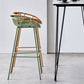 Contemporary Milk Tea Shop Footrest Stool Matte Finish Metal Barstool Clearhalo 'Bar Furniture' 'Bar Stools' 'bar_stools' 'furn' 'furn_bar_stools' 'Furniture' 'furniture_bar_stools' 'Kitchen & Dining Furniture' 4926581