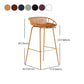 Contemporary Milk Tea Shop Footrest Stool Matte Finish Metal Barstool Clearhalo 'Bar Furniture' 'Bar Stools' 'bar_stools' 'furn' 'furn_bar_stools' 'Furniture' 'furniture_bar_stools' 'Kitchen & Dining Furniture' 4926597