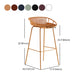 Contemporary Milk Tea Shop Footrest Stool Matte Finish Metal Barstool Clearhalo 'Bar Furniture' 'Bar Stools' 'bar_stools' 'furn' 'furn_bar_stools' 'Furniture' 'furniture_bar_stools' 'Kitchen & Dining Furniture' 4926598