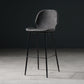 Scandinavian Footrest Matte Finish Barstool Restaurant Leather Stool Dark Gray 1 Piece Counter Stool(26"H) Clearhalo 'Bar Furniture' 'Bar Stools' 'bar_stools' 'furn' 'furn_bar_stools' 'Furniture' 'furniture_bar_stools' 'Kitchen & Dining Furniture' 4926601