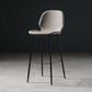 Scandinavian Footrest Matte Finish Barstool Restaurant Leather Stool Light Gray 1 Piece Counter Stool(26"H) Clearhalo 'Bar Furniture' 'Bar Stools' 'bar_stools' 'furn' 'furn_bar_stools' 'Furniture' 'furniture_bar_stools' 'Kitchen & Dining Furniture' 4926602