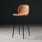 Scandinavian Footrest Matte Finish Barstool Restaurant Leather Stool Orange 1 Piece Counter Stool(26"H) Clearhalo 'Bar Furniture' 'Bar Stools' 'bar_stools' 'furn' 'furn_bar_stools' 'Furniture' 'furniture_bar_stools' 'Kitchen & Dining Furniture' 4926604