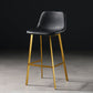 Scandinavian Footrest Matte Finish Barstool Restaurant Leather Stool Black 1 Piece Bar Stool(30"H) Clearhalo 'Bar Furniture' 'Bar Stools' 'bar_stools' 'furn' 'furn_bar_stools' 'Furniture' 'furniture_bar_stools' 'Kitchen & Dining Furniture' 4926610
