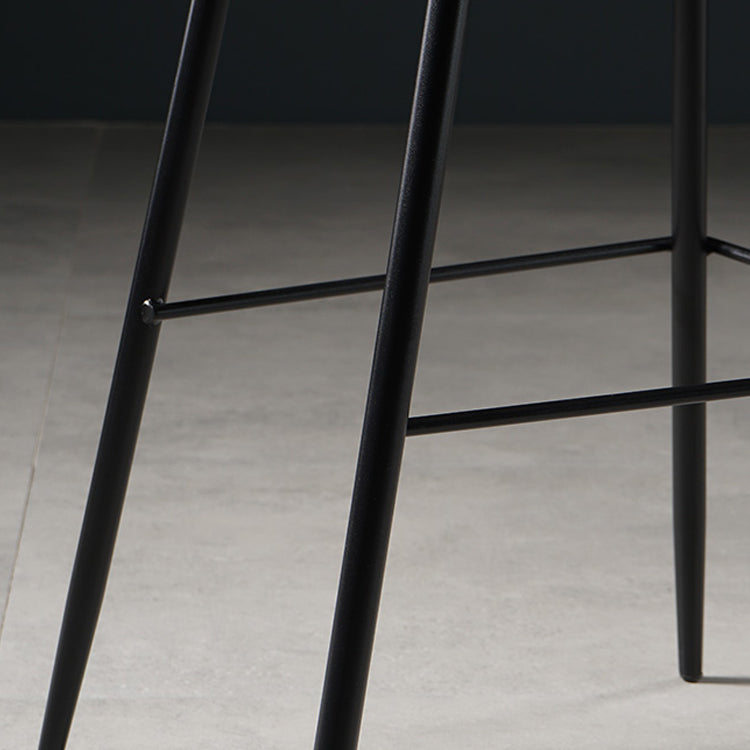 Scandinavian Footrest Matte Finish Barstool Restaurant Leather Stool Clearhalo 'Bar Furniture' 'Bar Stools' 'bar_stools' 'furn' 'furn_bar_stools' 'Furniture' 'furniture_bar_stools' 'Kitchen & Dining Furniture' 4926617