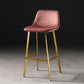 Scandinavian Footrest Matte Finish Barstool Restaurant Leather Stool Red 1 Piece Bar Stool(30"H) Clearhalo 'Bar Furniture' 'Bar Stools' 'bar_stools' 'furn' 'furn_bar_stools' 'Furniture' 'furniture_bar_stools' 'Kitchen & Dining Furniture' 4926621