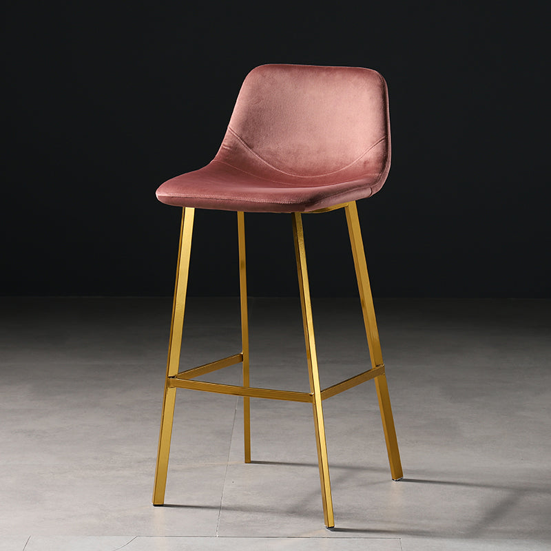 Scandinavian Footrest Matte Finish Barstool Restaurant Leather Stool Red 1 Piece Bar Stool(30"H) Clearhalo 'Bar Furniture' 'Bar Stools' 'bar_stools' 'furn' 'furn_bar_stools' 'Furniture' 'furniture_bar_stools' 'Kitchen & Dining Furniture' 4926621