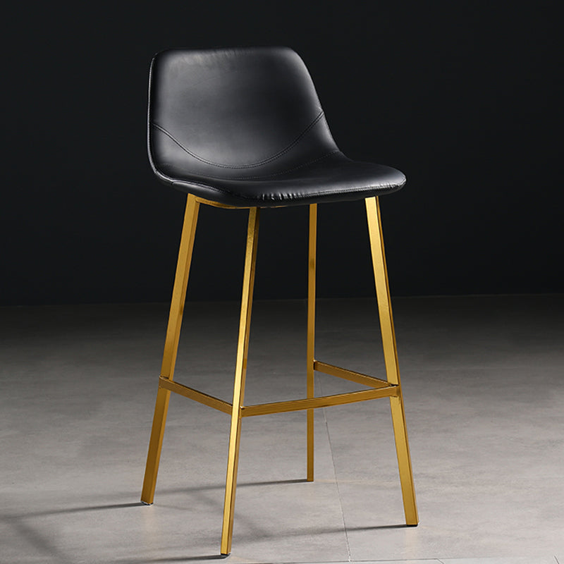 Scandinavian Footrest Matte Finish Barstool Restaurant Leather Stool Clearhalo 'Bar Furniture' 'Bar Stools' 'bar_stools' 'furn' 'furn_bar_stools' 'Furniture' 'furniture_bar_stools' 'Kitchen & Dining Furniture' 4926624