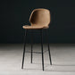Scandinavian Footrest Matte Finish Barstool Restaurant Leather Stool Brown 1 Piece Bar Stool(30"H) Clearhalo 'Bar Furniture' 'Bar Stools' 'bar_stools' 'furn' 'furn_bar_stools' 'Furniture' 'furniture_bar_stools' 'Kitchen & Dining Furniture' 4926625