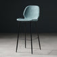 Scandinavian Footrest Matte Finish Barstool Restaurant Leather Stool Blue 1 Piece Bar Stool(30"H) Clearhalo 'Bar Furniture' 'Bar Stools' 'bar_stools' 'furn' 'furn_bar_stools' 'Furniture' 'furniture_bar_stools' 'Kitchen & Dining Furniture' 4926626