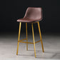 Scandinavian Footrest Matte Finish Barstool Restaurant Leather Stool Red Brown 1 Piece Bar Stool(30"H) Clearhalo 'Bar Furniture' 'Bar Stools' 'bar_stools' 'furn' 'furn_bar_stools' 'Furniture' 'furniture_bar_stools' 'Kitchen & Dining Furniture' 4926629