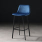 Scandinavian Footrest Matte Finish Barstool Restaurant Leather Stool Royal Blue 1 Piece Bar Stool(30"H) Clearhalo 'Bar Furniture' 'Bar Stools' 'bar_stools' 'furn' 'furn_bar_stools' 'Furniture' 'furniture_bar_stools' 'Kitchen & Dining Furniture' 4926632