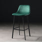 Scandinavian Footrest Matte Finish Barstool Restaurant Leather Stool Blackish Green 1 Piece Bar Stool(30"H) Clearhalo 'Bar Furniture' 'Bar Stools' 'bar_stools' 'furn' 'furn_bar_stools' 'Furniture' 'furniture_bar_stools' 'Kitchen & Dining Furniture' 4926637