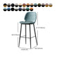 Scandinavian Footrest Matte Finish Barstool Restaurant Leather Stool Clearhalo 'Bar Furniture' 'Bar Stools' 'bar_stools' 'furn' 'furn_bar_stools' 'Furniture' 'furniture_bar_stools' 'Kitchen & Dining Furniture' 4926640