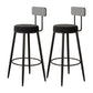 Scandinavian Matte Finish Velvet Barstool Footrest Coffee Shop Stool Black 2 Piece Set Bar Stool(30"H) Clearhalo 'Bar Furniture' 'Bar Stools' 'bar_stools' 'furn' 'furn_bar_stools' 'Furniture' 'furniture_bar_stools' 'Kitchen & Dining Furniture' 4926643