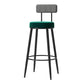 Scandinavian Matte Finish Velvet Barstool Footrest Coffee Shop Stool Clearhalo 'Bar Furniture' 'Bar Stools' 'bar_stools' 'furn' 'furn_bar_stools' 'Furniture' 'furniture_bar_stools' 'Kitchen & Dining Furniture' 4926649
