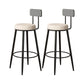 Scandinavian Matte Finish Velvet Barstool Footrest Coffee Shop Stool White 2 Piece Set Counter Stool(26"H) Clearhalo 'Bar Furniture' 'Bar Stools' 'bar_stools' 'furn' 'furn_bar_stools' 'Furniture' 'furniture_bar_stools' 'Kitchen & Dining Furniture' 4926651