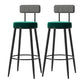 Scandinavian Matte Finish Velvet Barstool Footrest Coffee Shop Stool Green 2 Piece Set Bar Stool(30"H) Clearhalo 'Bar Furniture' 'Bar Stools' 'bar_stools' 'furn' 'furn_bar_stools' 'Furniture' 'furniture_bar_stools' 'Kitchen & Dining Furniture' 4926660