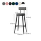 Scandinavian Matte Finish Velvet Barstool Footrest Coffee Shop Stool Clearhalo 'Bar Furniture' 'Bar Stools' 'bar_stools' 'furn' 'furn_bar_stools' 'Furniture' 'furniture_bar_stools' 'Kitchen & Dining Furniture' 4926663