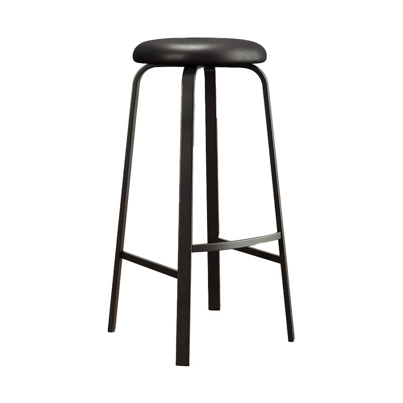 Contemporary Matte Finish Upholstered Stool Footrest Iron Bar Stool Clearhalo 'Bar Furniture' 'Bar Stools' 'bar_stools' 'furn' 'furn_bar_stools' 'Furniture' 'furniture_bar_stools' 'Kitchen & Dining Furniture' 4926732