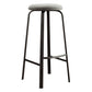 Contemporary Matte Finish Upholstered Stool Footrest Iron Bar Stool Light Gray 1 Piece Clearhalo 'Bar Furniture' 'Bar Stools' 'bar_stools' 'furn' 'furn_bar_stools' 'Furniture' 'furniture_bar_stools' 'Kitchen & Dining Furniture' 4926741