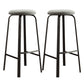 Contemporary Matte Finish Upholstered Stool Footrest Iron Bar Stool Light Gray 2 Piece Set Clearhalo 'Bar Furniture' 'Bar Stools' 'bar_stools' 'furn' 'furn_bar_stools' 'Furniture' 'furniture_bar_stools' 'Kitchen & Dining Furniture' 4926743