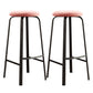 Contemporary Matte Finish Upholstered Stool Footrest Iron Bar Stool Pink 2 Piece Set Clearhalo 'Bar Furniture' 'Bar Stools' 'bar_stools' 'furn' 'furn_bar_stools' 'Furniture' 'furniture_bar_stools' 'Kitchen & Dining Furniture' 4926749