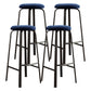 Contemporary Matte Finish Upholstered Stool Footrest Iron Bar Stool Royal Blue 4 Piece Set Clearhalo 'Bar Furniture' 'Bar Stools' 'bar_stools' 'furn' 'furn_bar_stools' 'Furniture' 'furniture_bar_stools' 'Kitchen & Dining Furniture' 4926765