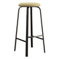 Contemporary Matte Finish Upholstered Stool Footrest Iron Bar Stool Yellow White 1 Piece Clearhalo 'Bar Furniture' 'Bar Stools' 'bar_stools' 'furn' 'furn_bar_stools' 'Furniture' 'furniture_bar_stools' 'Kitchen & Dining Furniture' 4926766