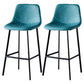 Scandinavian Leather Restaurant Stool Matte Finish Footrest Barstool Lake Blue 2 Piece Set Bar Stool(30"H) Clearhalo 'Bar Furniture' 'Bar Stools' 'bar_stools' 'furn' 'furn_bar_stools' 'Furniture' 'furniture_bar_stools' 'Kitchen & Dining Furniture' 4926852