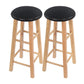 Modern Armless Counter Stool Rubber Wood Kitchen Bar Stool with Seat and Pedal Faux Leather 2 Piece Set Clearhalo 'Bar Furniture' 'Bar Stools' 'bar_stools' 'furn' 'furn_bar_stools' 'Furniture' 'furniture_bar_stools' 'Kitchen & Dining Furniture' 4926860