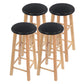 Modern Armless Counter Stool Rubber Wood Kitchen Bar Stool with Seat and Pedal Faux Leather 4 Piece Set Clearhalo 'Bar Furniture' 'Bar Stools' 'bar_stools' 'furn' 'furn_bar_stools' 'Furniture' 'furniture_bar_stools' 'Kitchen & Dining Furniture' 4926861