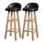 Modern Armless Counter Stool Rubber Wood Kitchen Bar Stool with Seat and Pedal Leather 2 Piece Set Clearhalo 'Bar Furniture' 'Bar Stools' 'bar_stools' 'furn' 'furn_bar_stools' 'Furniture' 'furniture_bar_stools' 'Kitchen & Dining Furniture' 4926865