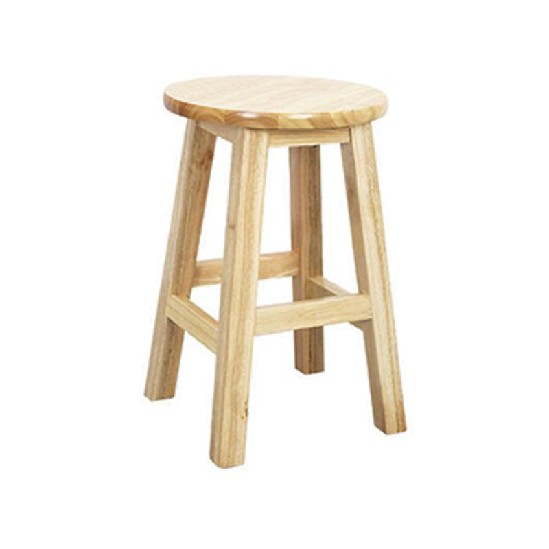 Modern Armless Counter Stool Rubber Wood Kitchen Bar Stool with Seat and Pedal Clearhalo 'Bar Furniture' 'Bar Stools' 'bar_stools' 'furn' 'furn_bar_stools' 'Furniture' 'furniture_bar_stools' 'Kitchen & Dining Furniture' 4926866