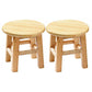 Modern Armless Counter Stool Rubber Wood Kitchen Bar Stool with Seat and Pedal Wood 2 Piece Set Short Stool(10"H) Clearhalo 'Bar Furniture' 'Bar Stools' 'bar_stools' 'furn' 'furn_bar_stools' 'Furniture' 'furniture_bar_stools' 'Kitchen & Dining Furniture' 4926871