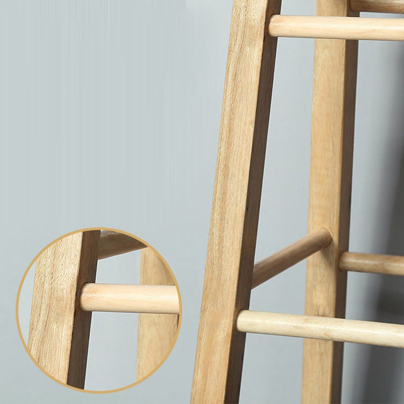 Modern Armless Counter Stool Rubber Wood Kitchen Bar Stool with Seat and Pedal Clearhalo 'Bar Furniture' 'Bar Stools' 'bar_stools' 'furn' 'furn_bar_stools' 'Furniture' 'furniture_bar_stools' 'Kitchen & Dining Furniture' 4926872