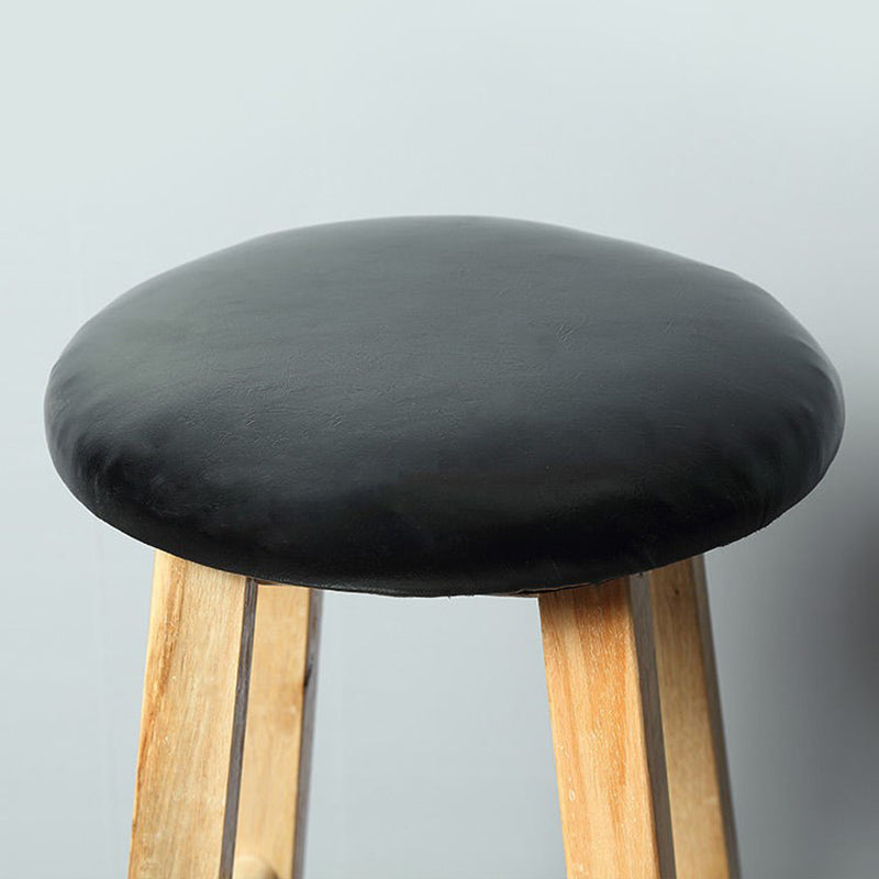 Modern Armless Counter Stool Rubber Wood Kitchen Bar Stool with Seat and Pedal Clearhalo 'Bar Furniture' 'Bar Stools' 'bar_stools' 'furn' 'furn_bar_stools' 'Furniture' 'furniture_bar_stools' 'Kitchen & Dining Furniture' 4926873
