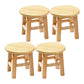 Modern Armless Counter Stool Rubber Wood Kitchen Bar Stool with Seat and Pedal Wood 4 Piece Set Short Stool(10"H) Clearhalo 'Bar Furniture' 'Bar Stools' 'bar_stools' 'furn' 'furn_bar_stools' 'Furniture' 'furniture_bar_stools' 'Kitchen & Dining Furniture' 4926874